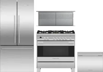 4 Piece Package Includes Refrigerator, Range, Hood And Dishwasher